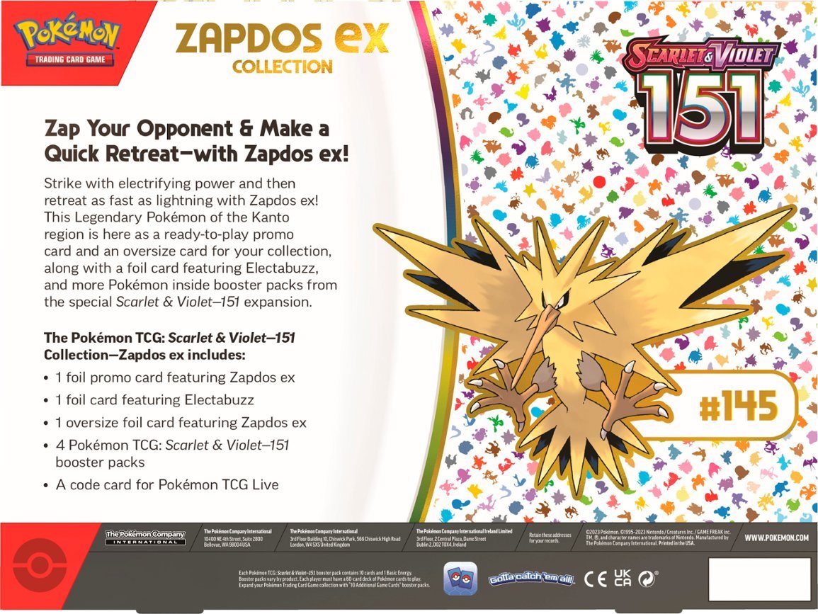 Scarlet & Violet—151 ex Box—Zapdos ex Collection Box