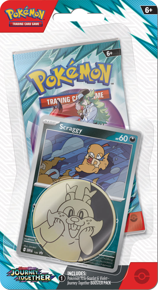 Pokémon TCG: Scarlet & Violet Journey Together Check lane Blister ( One Randomly Pulled Checklane Blister Either Yanma or Scraggy)