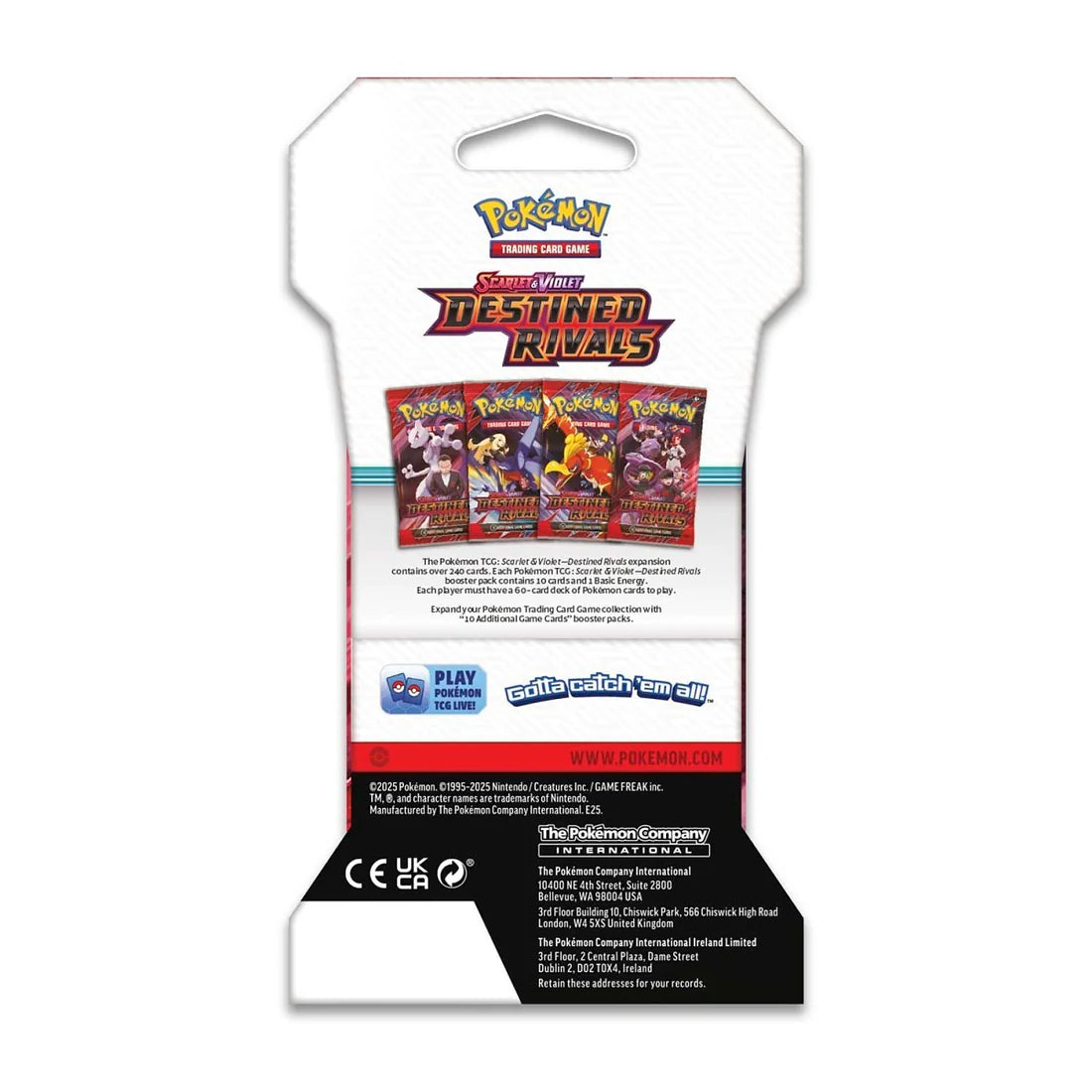 Pokemon TCG: Scarlet & Violet - Destined Rivals Sleeved Booster Pack ( Random Pulled Pack)