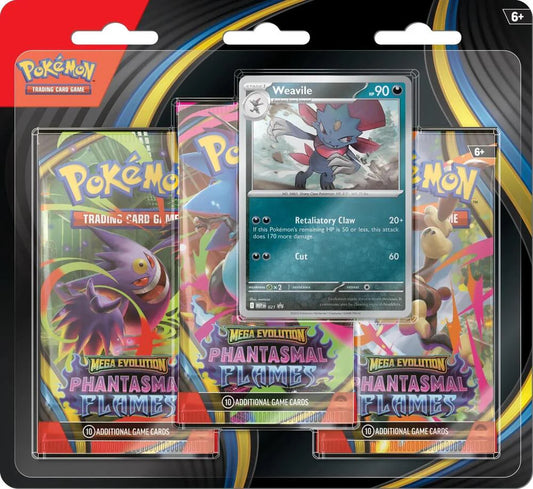 Mega Evolution - Phantasmal Flames Three-Booster Blister