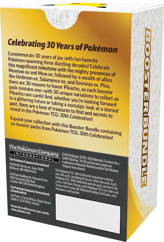 30th Celebration Booster Bundle (Pre-Order Estimated Ship Date 10/2/26)