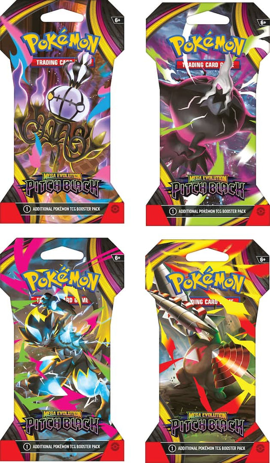 Pokémon - Mega Evolution— Pitch Black Sleeved Booster (1 Random Sleeved Booster )