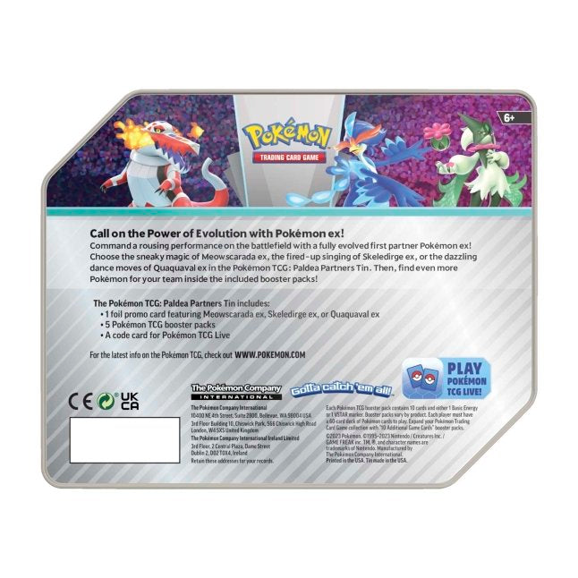 Pokémon TCG: Paldea Partners Tin (Quaquaval ex)