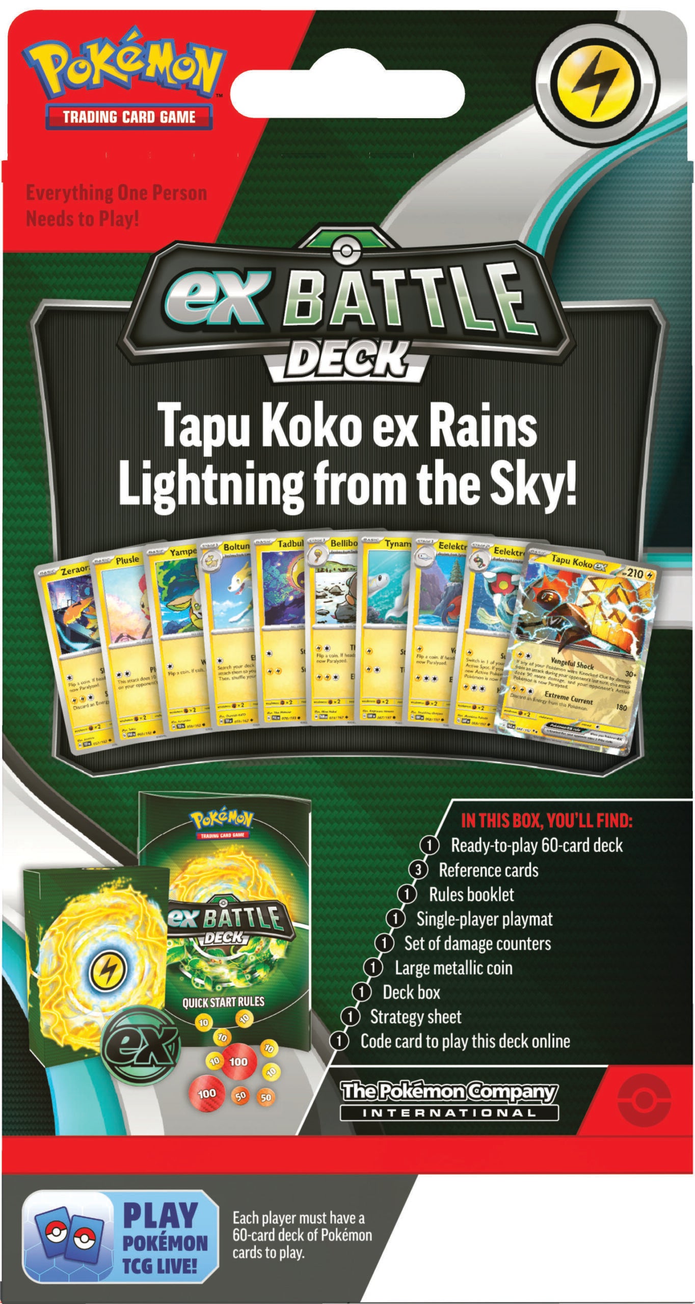 Pokémon -Tapu  Koko ex Battle Deck or Iron Leaves ex Battle Deck