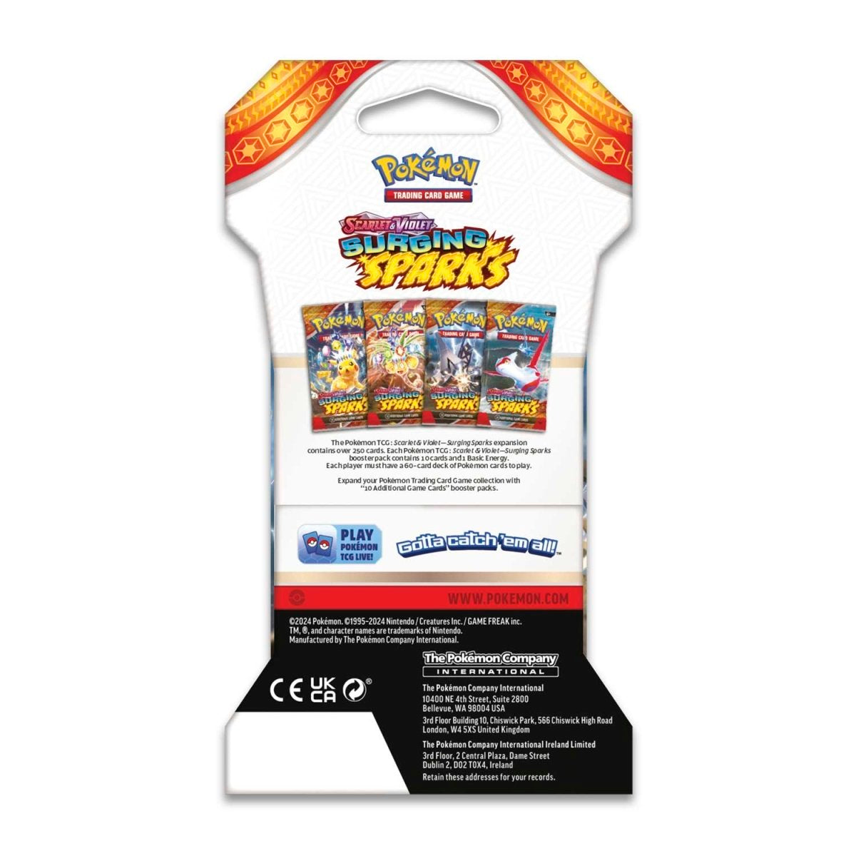 Pokémon TCG: Scarlet & Violet-Surging Sparks Sleeved Booster Pack (10 Cards)