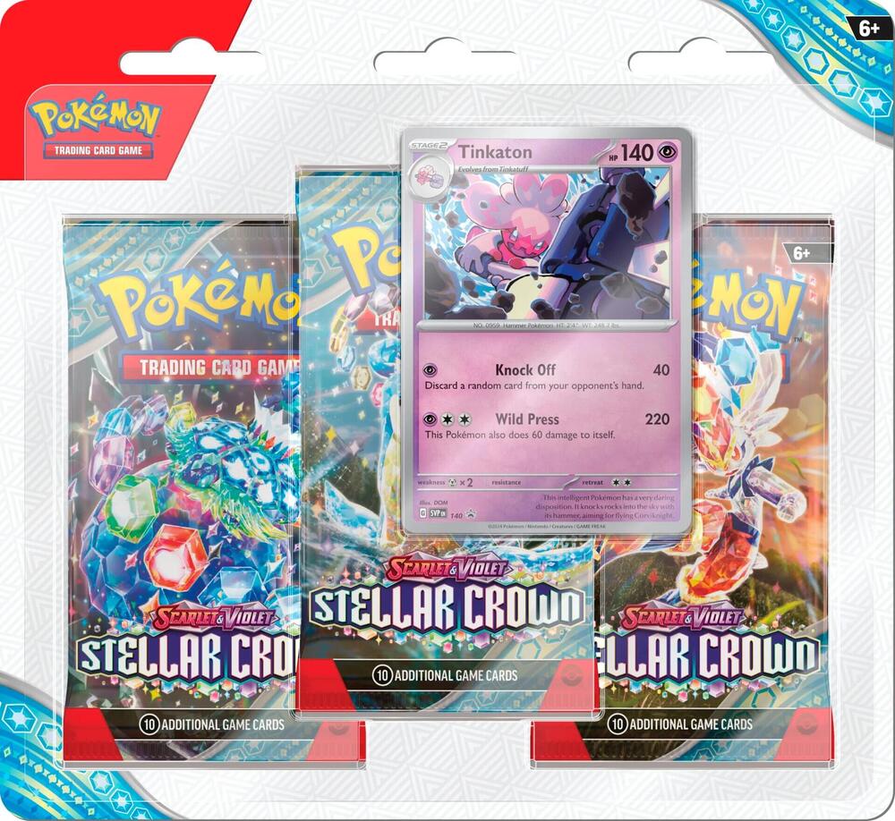 Pokémon TCG: Stellar Crown – 3-Booster Blister ( Latias, Tinkaton)