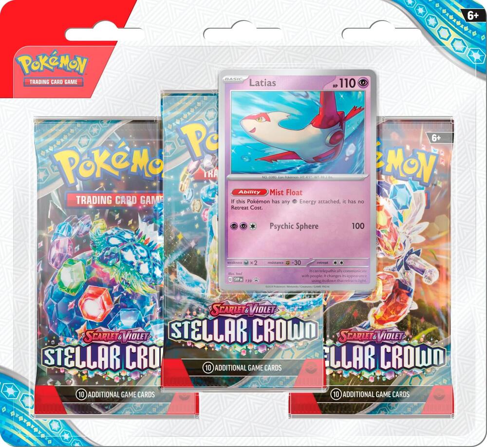 Pokémon TCG: Stellar Crown – 3-Booster Blister ( Latias, Tinkaton)