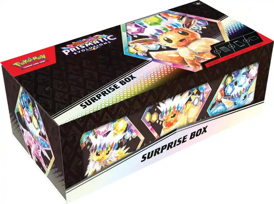 Prismatic Evolutions Surprise Box Preorder Ships Early February 2025