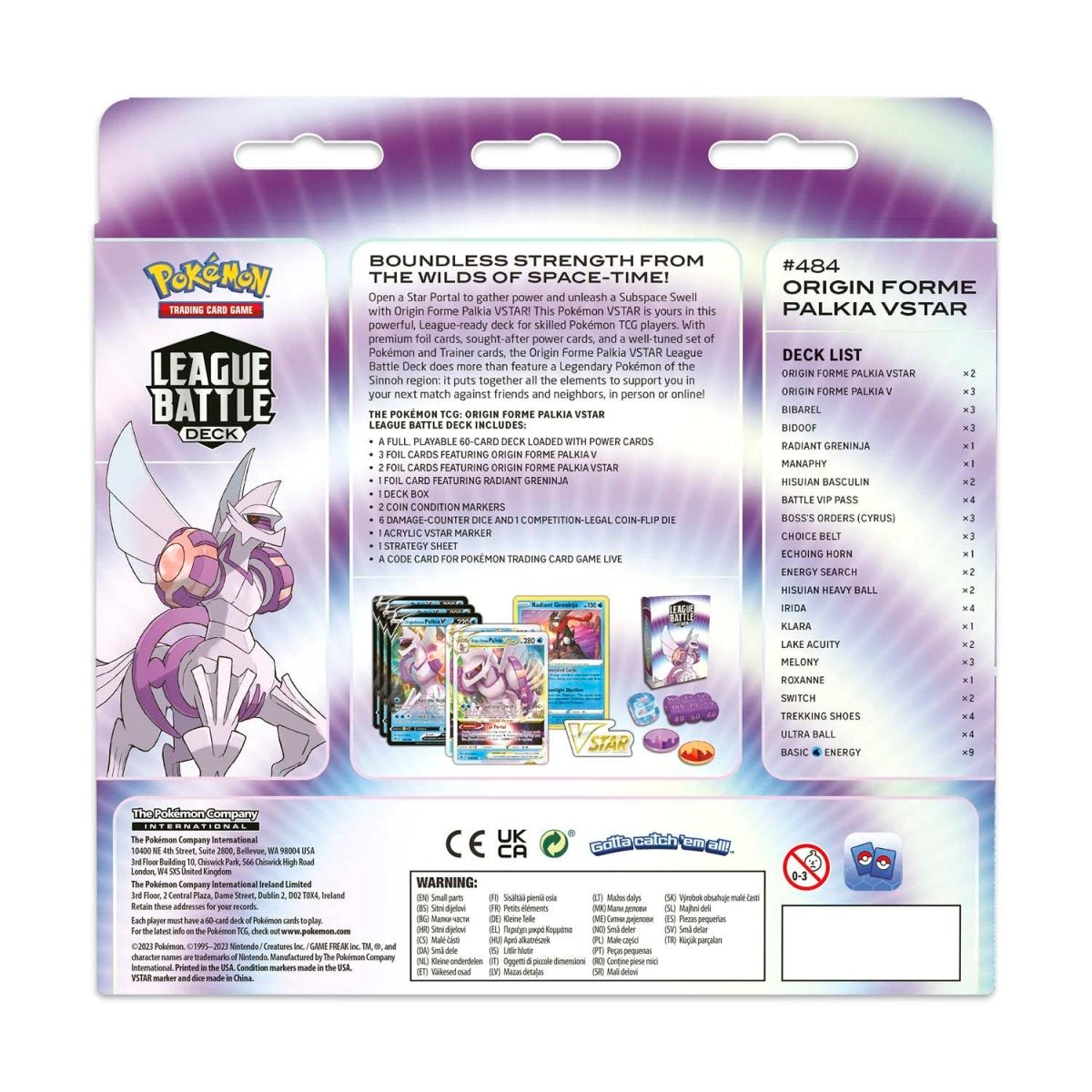 League Battle Deck Origin Forme Palkia VSTAR