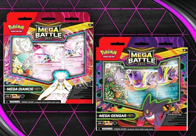 Pokémon TCG: Mega Battle Deck—Mega Gengar ex and Pokémon TCG: Mega Battle Deck—Mega Diancie ex
