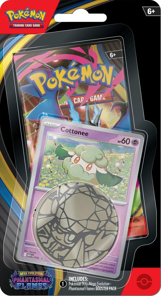 Pokemon Mega Evolution Phantasmal Flames Checklane Blister (One Random Blister Pack)