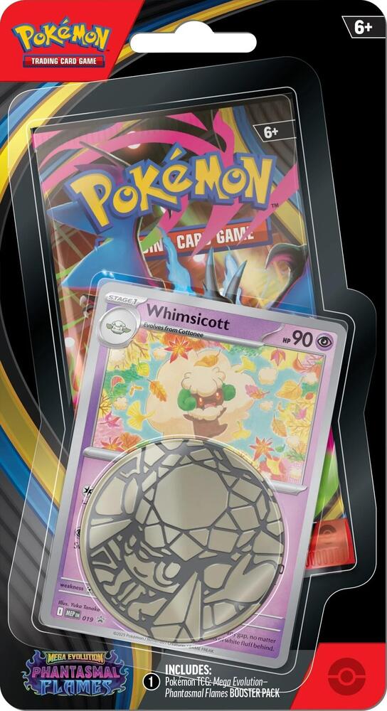 Pokemon Mega Evolution Phantasmal Flames Checklane Blister (One Random Blister Pack)