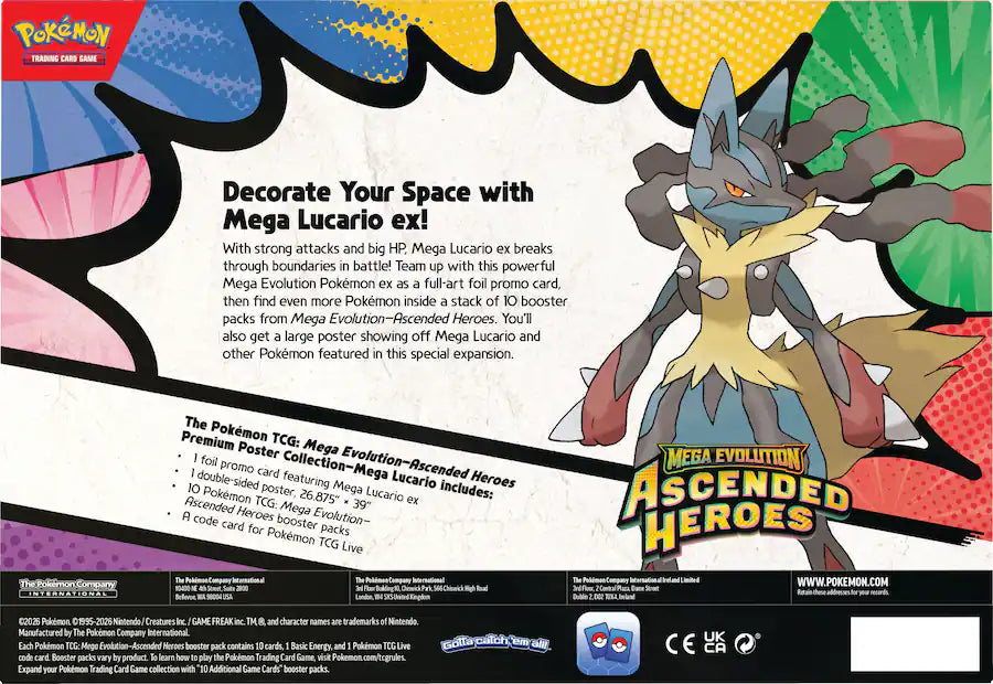 pokemon trading card game poster Pokemon Mega Evolution Ascended Heroes Premium Poster Collection