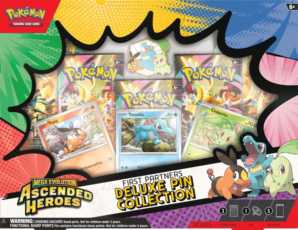 Pokémon - Trading Card Game: Mega Evolution Ascended Heroes First Partners Deluxe Pin Collection