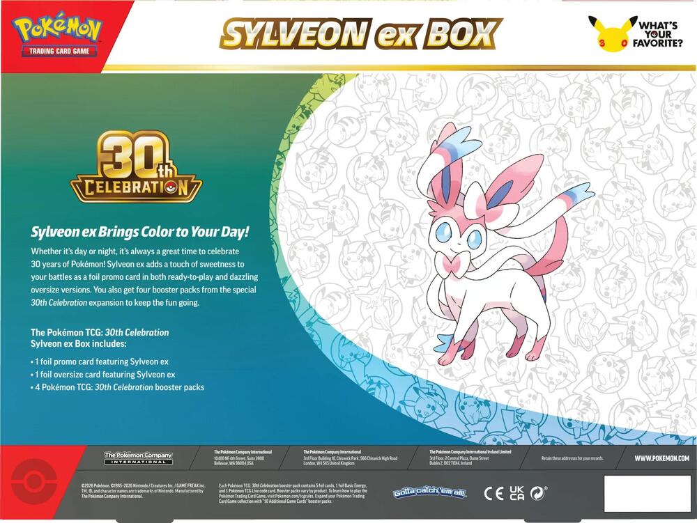 Pokemon Trading Card Game: 30th Celebrations ex Box (1 Random Box) ( Pre-Order Ships on