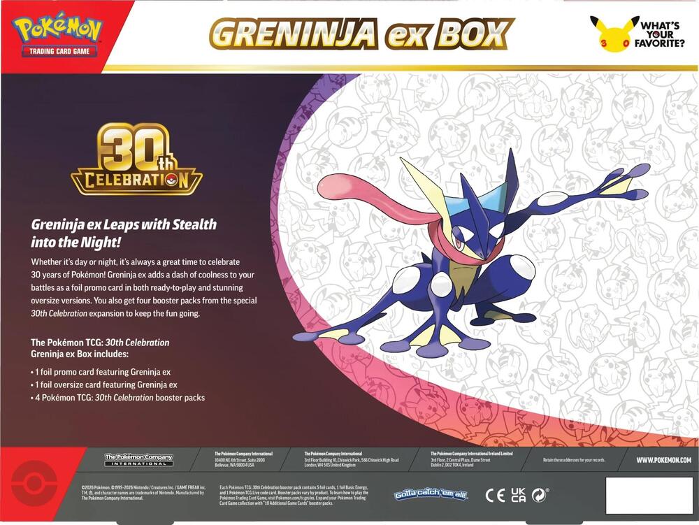 Pokemon Trading Card Game: 30th Celebrations ex Box (1 Random Box) ( Pre-Order Ships on