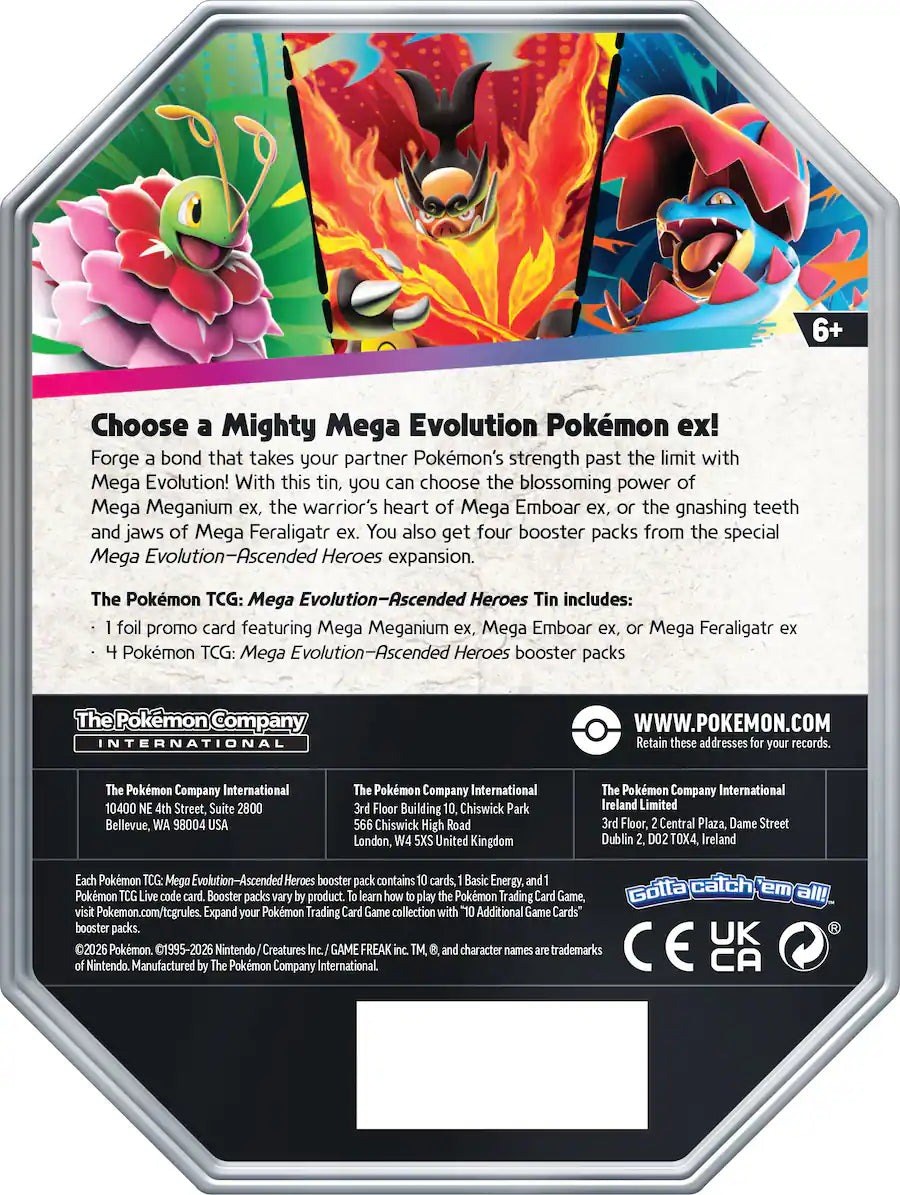 Mega Evolution - Ascended Heroes Tin (1 Random Tin)
