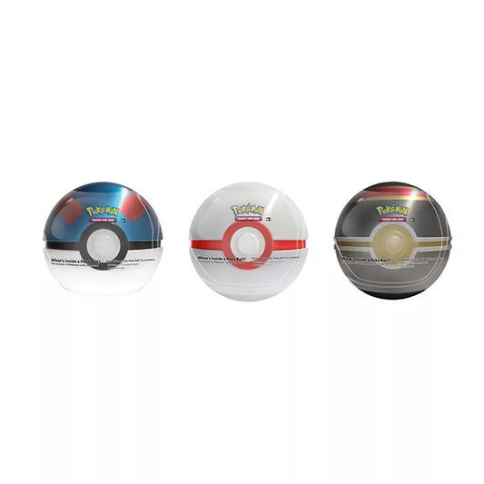 Pokemon 3-Pack Poke Ball Tins  (Great Ball Luxury Ball, Premier Ball)